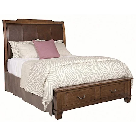 Ashburn Queen Storage Bed with Upholstered Headboard